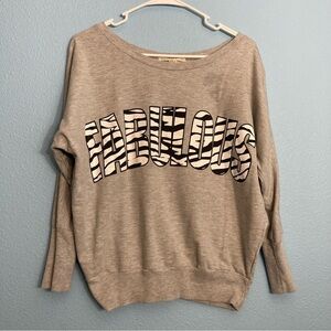 Fabulous Sweater - Wide neck - Zebra Print - Medium